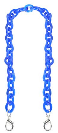 EXCEART Taschenkette Acryl Handtasche Griffe Acrylkette Ersatz Geldbörse Griff Schultergurt Ersatz Handtasche Dekoration Kette 60Cm (Blau) Taschenkette Acryl Blau