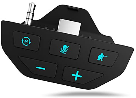 Headset-Controller, Soundverstärker für One, Stereo-Dongle-Headset, Audio-Adapter, Kopfhörer-Konverter (schwarz)