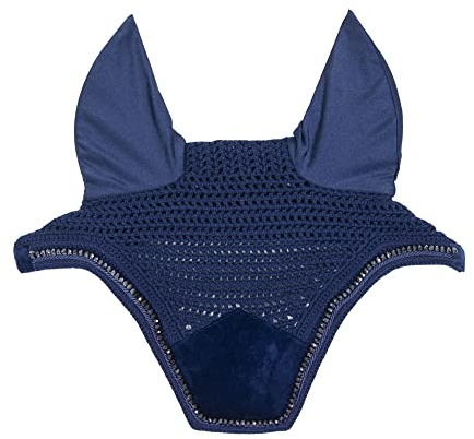 Kentucky Horsewear Wellington Velvet Pearls Fliegenhaube, Größe:Full, Farbe Kentucky Horsewear:Navy