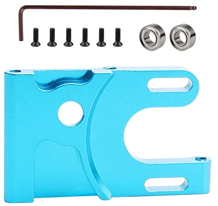 Aluminum Motor Mount and Bearing Replace Original Part # 03007 for HSP 1/10 RC Cars 94123 94103 94107 94110 94111 94112 94113 94115 94124 94170 Nitro Upgrade to Electric Powered, Blue
