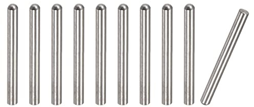 sourcing map 10 Stück Zylinderstifte 3x30mm Passstifte 304 Edelstahl Rundkopf Flachbefestigungselemente
