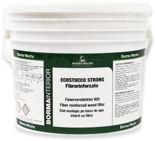 BORMA Faserverstärkter Holzkitt Spachtelmasse Extra Strong 5kg - Eiche mittel - 48