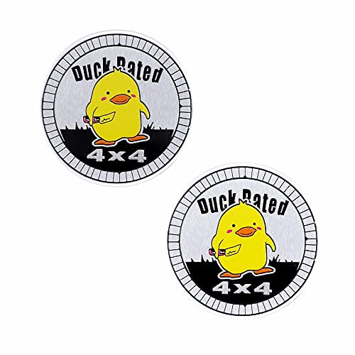 4x4 Emblem Duck Rated Auto Abzeichen Embleme Runde Aufkleber Auto Emblem Aufkleber (Ente)
