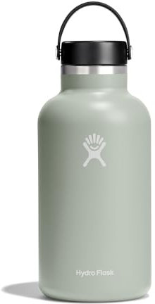 Hydro Flask - Water Bottle 1893 ml (64 oz) - Vacuum Insulated Stainless Steel Water Bottle with Leak Proof Flex Cap and Powder Coat - BPA-Free - Wide Mouth - Agave