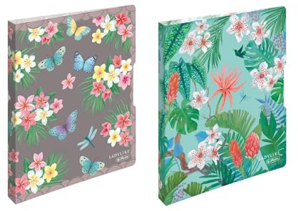 2x Herlitz Ringbuch / A4 / 16mm / PP / LadyLike / 2 verschiedene Motive