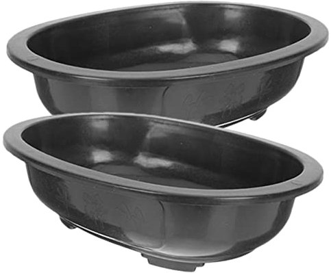 INOOMP 2stücke Bonsai Training Pot Ovaler Pflanztopf Aus Hochwertigem Mit Drainage Für Bonsai Orchideen Und Sukkulenten Perfektes Garten Und Wohnaccessoire