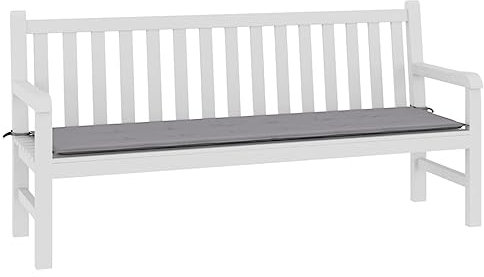 FOZICV Bankauflage Grau 180x50x3 cm Wasserdicht Stoff Sitzkissen Universellen Design Gartenbank-Auflage Dekorative Funktion Außenbereich Sitzpolster Witterungsbeständig