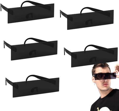 Homefantasy Zensur Brille Sonnenbrille, Pixel Mosaik Brille，Lustige Schwarze Partybrille,Pixel Brille Lustig Spielzeug Mosaik Sunglasses Ideal FüR Partys Und Fotoshootings