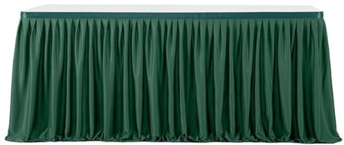 FJISD 4-14FT Weißer 1-lagiger Flauschiger Tutu-Tüll-Tischrock Chiffon-Tischrock Hochzeit für Babyparty-Party Rüschen-Plissee-Tischrock