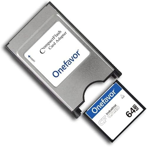 CompactFlash PC Card Adapter, PCMCIA Memory Card Reader CompactFlash to PC Card Reader Plug and Play Adapter (With CF 64M card)