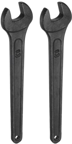 sourcing map 2pcs Single Open Ended Spanner Wrench, 13mm, Thicken Carbon Steel Open End Wrench Tool for for Automotive Repair and Furniture Assembly, Black