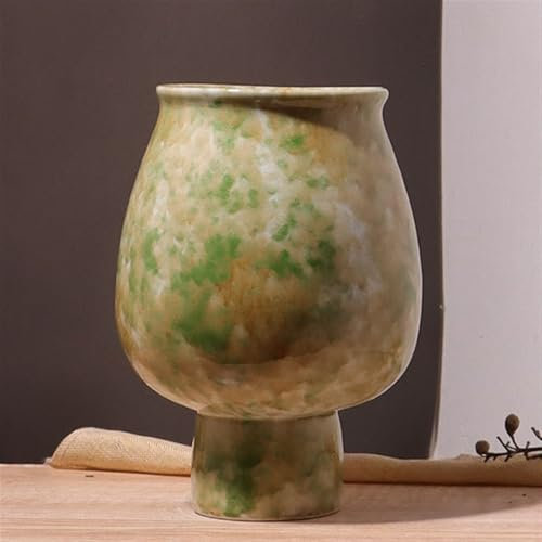 MYVVKIA Vase en céramique Vintage en Terre Cuite, Vase à Fleurs décoratif en poterie pour la décoration de la Maison, Table, Salon, décoration d'étagère