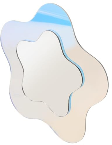 Acryl Magnetischer Sternspiegel für Spinde und Kühlschränke | Glatte Spiegelfläche, Einfache Befestigung und Abnahme, Spielerisches Design, für Schulspinde und Kühlschranktüren