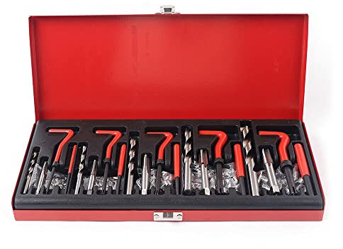 Gewinde Reparatursatz Heli Reperatur Set 131tlg Coil Instandsetzung Kit M5 - M12,für die Aufbewahrung vieler verschiedener Arten von Stiften, darunter Füllfederhalter, Kugelschreiber