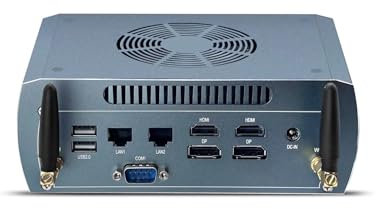 SJRC AMD Ryzen 7 8845HS Mini PC, 2 Port i226V 2.5GbE LAN Micro Computer Dual M.2 PCIe4 x4 NVMe, Gaming PC AI with 8K Quad Display, WiFi6/BT5.2, USB3.2, DDR5 16GB RAM 512GB SSD