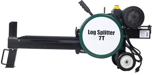 7-Ton Kinetic Electric Log Splitter - Double Flywheel, 2HP 16A Motor - Quick, Dependable Firewood Splitting Solution - Low Profile Design with Extra-Fast Splitting Capabilities