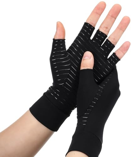JIEYAO Guanti da artrite in rame, guanti per artrosi con reumatismi, guanti a compressione unisex, XL