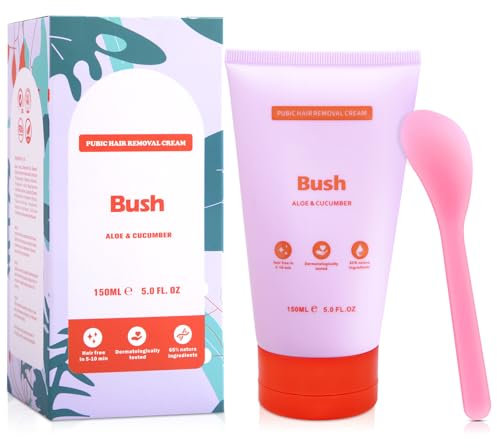 Enthaarungscreme, 150ml Body Haarentfernung Depilatory, Bye Bye Bush Effektive Haarentfernungscreme für Männer Frauen, Hair Removal Cream für Beine Achselhöhlen Intimbereich, 5.0 Fl oz