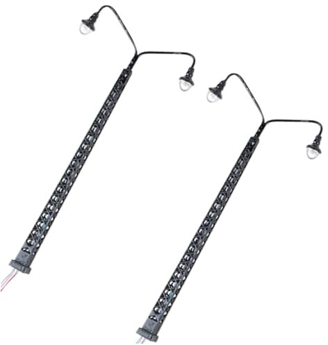 Angoily 2stücke Teiliges Miniatur Eisenbahn Lichtmodell in Spur Maßstab Warmweißes Led-dekor Für Modelleisenbahn Zubehör Und Sandtisch Landschaftsbausätze Installieren Und Transportieren