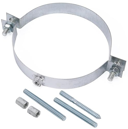 Beekeg Ofenrohrhalter,Montageschelle mit Dübel,drosselklappe,rauchrohr ofenrohr Rohrhalter,Rohrschelle,Halter Ofenrohr(Rauchrohrschelle) (80mm)