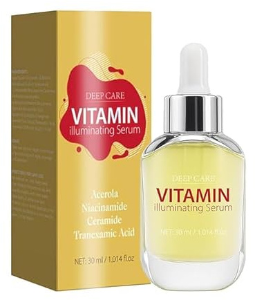 Vitamin Illuminating Serum Für Das Gesicht, Mit Vitamin C Und Hyaluronsäure, Für Fahle Haut, für Alle Hauttypen,1Pcs