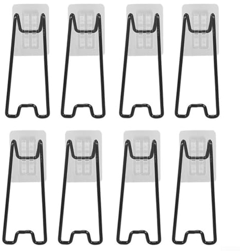 Kit de montage pour cadres photo, 6 ou 8 jeux de supports transparents autocollants pour cadres de 15 à 26 cm, construction en fer + plastique (8 pièces)