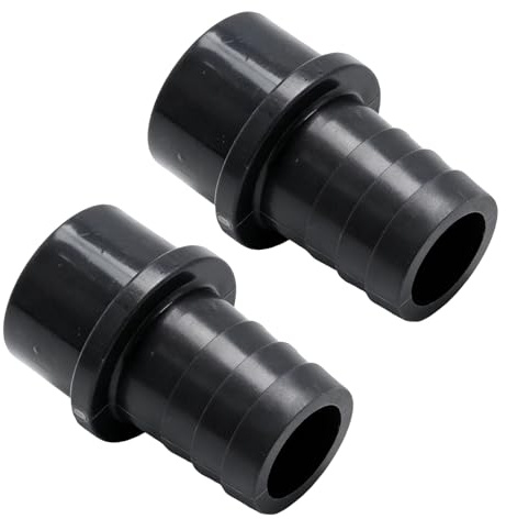 Ollanoos 2 PCS UPVC 32mm Barb x 40mm OD Straight Hose Connector, Lightweight PVC Pipe Fitting for Garden Irrigation and Pool Drainage