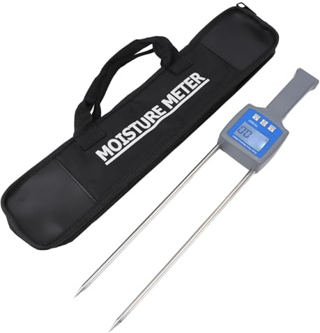 Misuratore di umidità per cereali digitale Display LCD portatile Misuratore di umidità per cereali multifunzionale Rilevatore di umidità per grano Mais Soia ABS Acciaio