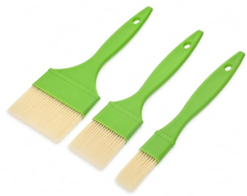 YUXIANLB 3 Stück Backpinsel, Küche Pastry Brush Küchenpinsel für Auftragen von Ölen, Basting Gebäckbürste, Grillbürste Pinsel, Saucen und Marinaden, für Backen, Grillen, Gebäck und Kochen, 3 Größen