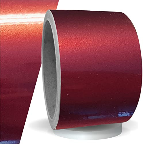 siviwonder Zierstreifen selbstklebend Folie Premium Shift Effect Farbwechsel Cranberry Glanz 50 mm x 10 m Rolle Dekorband Auto Motorrad Boot Fahrrad Wohnwagen Helm Pinstripe Klebeband Konturmarkierung