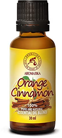 Duftmischung Zimtöl-Orangenöl 30 ml - Ätherische Öle für Diffuser - Cinnamomum Zeylanicum - Citrus Sinensis - Rein & Natürlich - Aromatherapie Öle - Duftlampe Öl - Ölmischung - Zitrus Duft