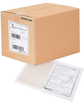 Jeco - Lot de 500 feuilles A4 avec étiquette autocollante Colissimo Chronopost intégrée 190 x 110 mm souche détachable prédécoupée micro perforations