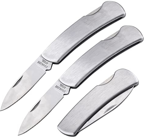 Kocpudu Paring Knife,all Steel Foldable Fruit Knife, All Steel Handle, Fruit Knife Small of Exquisite,small and Easy to Carry,suitable for Most Types of Vegetables and Fruits (4.9 inch)