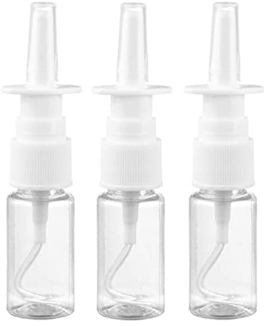 Medsuo 3pcs 10ml Nasal Spray Bottles Mist Spray Bottle Clear Empty Rhinitis Care Sprayer Direct Spray Container for Saline Essential Oils