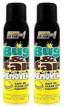 Lifter-1 Bug and Tar Remover for Cars, Trucks, RVs, and SUVs, Fresh Citrus Spray for Stuck On Grime, Clean Auto Detailing Accessory, Streak Free Shine, Safe on Exterior Paint – Pack of 2