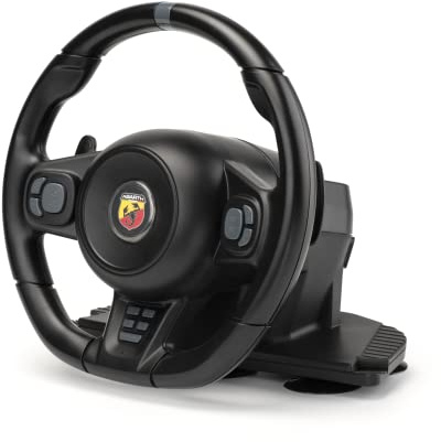 Abarth Volante Gaming per PS4, PC e PS5 (in retrocompatibilità PS4) vibrazione dinamica, sterzata 270° diametro 9,19, pedaliera, cavo 1,8mt