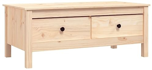 vidaXL Mesa de Centro Mesita Teléfono Salón Sala Auxiliar Decoración Mueble Habitación Café Almacenamiento Madera Maciza de Pino Gris