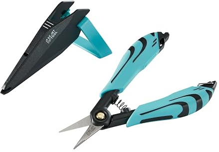 C.JET TOOL Präzisionsschere für Geflochtene Glasfaser, Draht-Kevlar-Schneider, Glasfaser-Werkzeuge für optische Kabel, Kevlar-Gewebe, geflochtene Angelschnur, Gartenarbeit, Kartonöffnung,ergonomisches