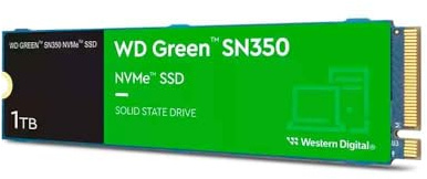 WESTERN DIGITAL M.2 WD SN350 1TB WDS100T2G0C Green PCIE NVME SSD