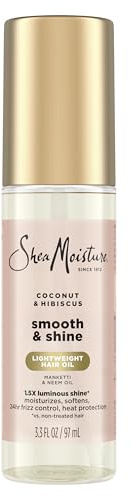 Shea Moisture Coconut & Hibiscus Smooth & Shine Oil Coconut & Hibiscus Softens And Hydrates Hair With Manketti And Coconut Oil For A Lightweight Texture 3.3 Fl Oz