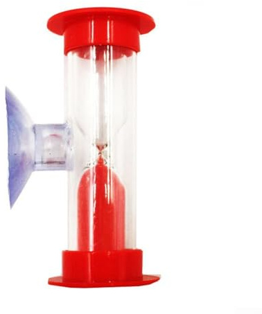 2 Minute Shower Sand Timer Suction Cup Bathroom Countdown Hourglass No Batteries Needed Fun Bath Accessory(red)