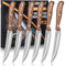 DRAGON RIOT Steakmesser-Set 6 Teilig, Steak Messer mit mit Holzgriff, Steakmesserset mit Geschenkbox