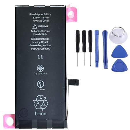 GDDGFVKV 616-00641 Remplacement de la Batterie pour I Phone 11 (6,1) A2221, A2111, A2223 3,83 V 3110 mAh 11,91 Wh