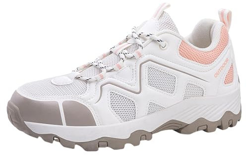 SRZYMJ Schuhe Herren Rosa Plateau-Sneaker Arbeitsschuhe Herren S2 Sicherheitsschuhe Damen Leicht Herren-Laufschuhe Damen Barfußschuhe Herren Winterschuhe Hallenschuhe Weisse Sneakers Damen 38