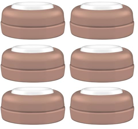 Maymom skruvlock rese-lock med skrivbar tätningsskiva kompatibel på Avent flaska och Maymom bredhalsflaska, 6-pack brun