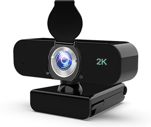 KieTeiiK Fotocamera USB Plug and Play con obiettivo grandangolare con vista a 90 gradi per migliorare le riunioni online, Webcam USB con microfoni