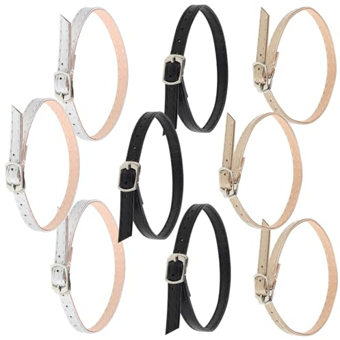 Angoily 3 Paia Cinturini in Pelle per Tacchi Alti da Donna, Regolabili e Staccabili, Nastro per Caviglia Antiscivolo per Sandali e Scarpe Eleganti, Accessori Moda Versatili