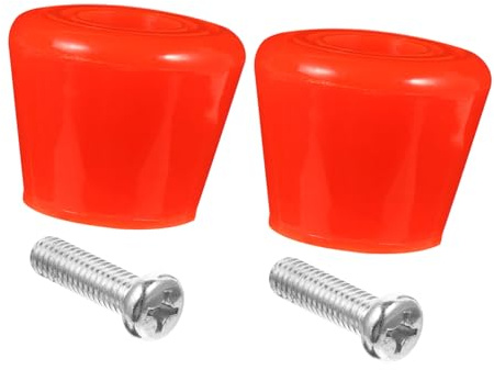 BEBEMOKO Cabezal de Freno para Patines en Línea de Doble Hilera Rojo, 4 Piezas Tornillos, Herramienta de Frenado Resistente y Antideslizante para Patinaje en Línea Ruedas
