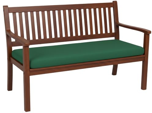 Weavonix Garden Bench Cushion 2, 3 & 4 Seater, 5 cm Thick High Density Foam Seat Pad with Water-Resistant Removable Washable Cover for Outdoor Patio & Window Seat(3 Seater 140 X 45 X 5CM Green)