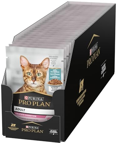 Pro Plan PURINA PRO PLAN DELICATE NUTRISAVOUR Katzenfutter nass, mit Hochseefisch, 26er Pack (26 x 85g)
